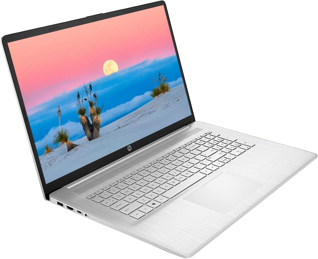 HP 17 Laptop, 17.3' FHD Display, 12th Gen Intel i5-1235U Processor, 12GB DDR4 RAM, 512GB SSD, Webcam, HDMI, Backlit Keyboard, Wi-Fi, Windows 11 Home, Silver
