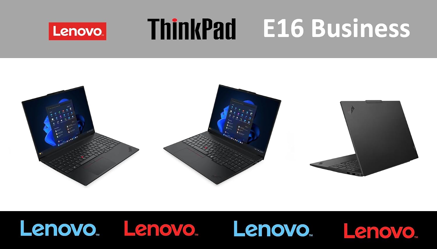 Lenovo ThinkPad E16 Business Laptop 16.0' Touch IPS WUXGA Display (Intel Ultra 5-225U, 16GB DDR5, 256GB M.2 PCIe SSD, Intel Graphics, Backlit KB, Fingerprint, Win 11 Pro) w/Dockztorm Hub