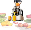 Centrifugal Juicer Machines,3.2' Large Feed Chute For Whole Fruits & Vegetables,Stainless Steel Slow Masticating Juicer,Easy To Clean,7-Segment Spiral Shaft,3 Strainers,Yellow