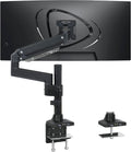Mount-It! Ultrawide Monitor Arm, Heavy-Duty Gas Spring Desk Mount for 17–35' Curved Screens up to 33 lbs, Full Motion Height Adjustable Monitor Arm with USB 3.0 & Audio Ports, VESA 75/100/200
