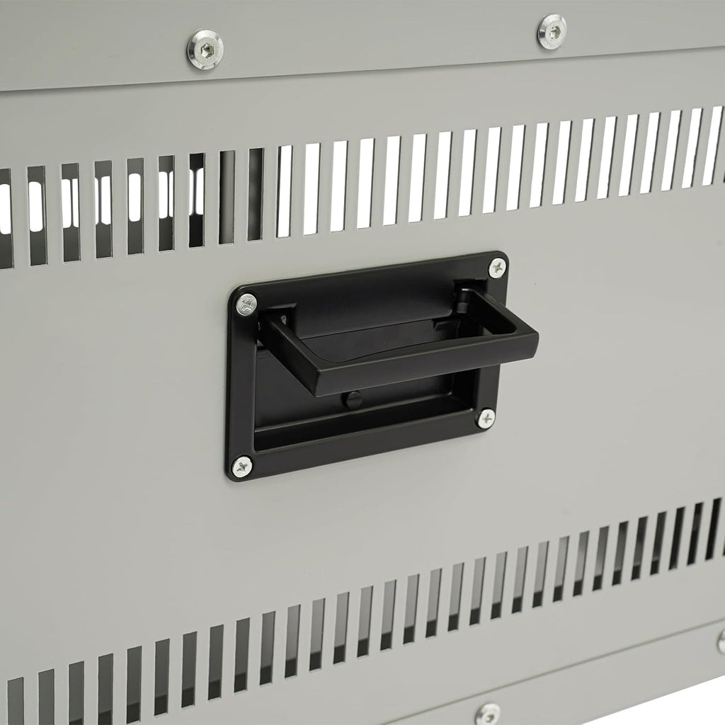 6U Server Rack with Wheels&Leveling Feet, Freestanding Rolling Open Frame IT Network Server Cabinet Rack Shelf for Audio Video Music Recording Computer AV Data & IT Equipment,Grey