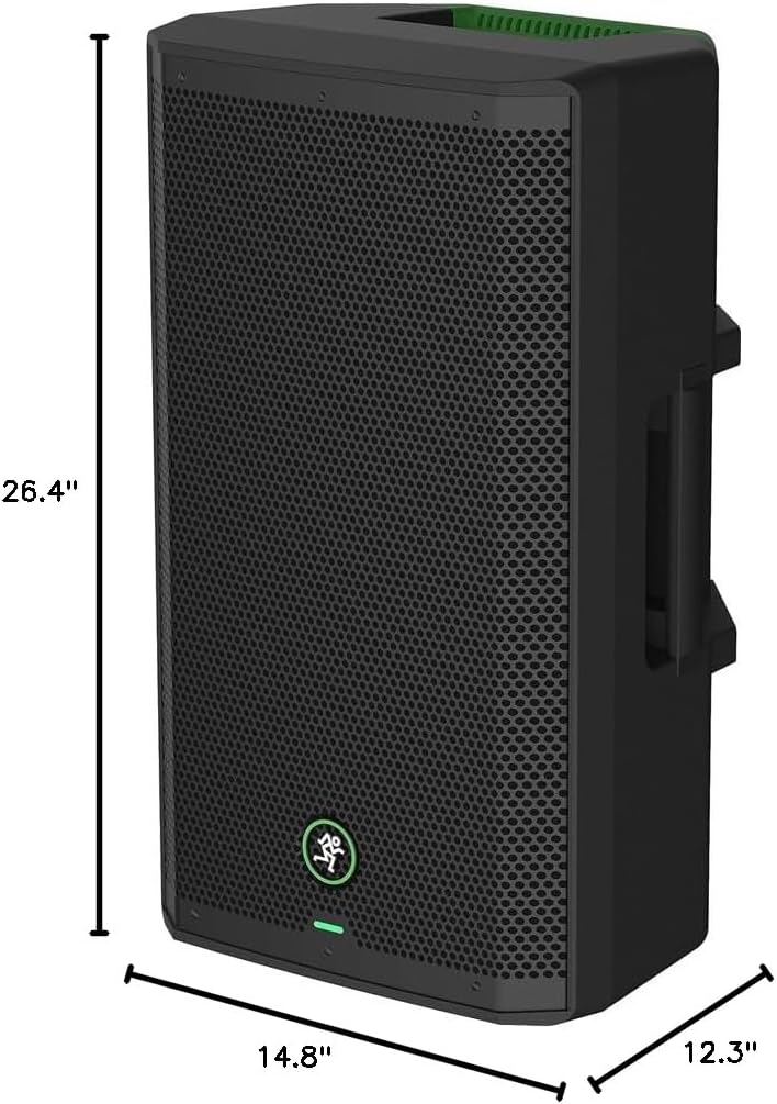 Mackie Thrash212 GO 12' 300W Powered PA Loudspeaker System with Auray 51' Speaker Stand Bag, Auray Steel Speaker Stand with Tripod Base and 20-Inch XLR-XLR Audio Cable