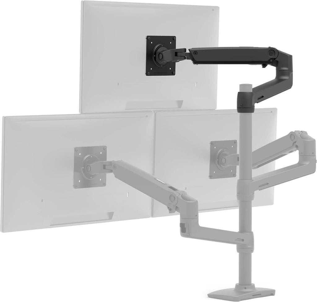Ergotron � LX Monitor Arm, Extension, and Collar Kit � Add-on for LX Tall Pole Monitor Arms � Matte Black
