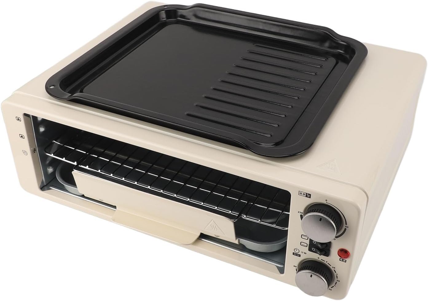 Electric Grill Oven Combo Multifunctional Countertop Toaster Air Fryer Portable Pizza Oven for Kitchen ABS Stainless Steel 14L (US Plug 110V)