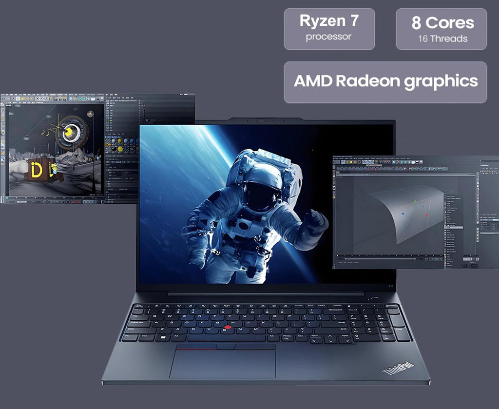 Lenovo ThinkPad E16 Gen 2 Business Laptop (16' FHD+ Anti-Glare, AMD Ryzen 7 7735U (> Intel i7-1355U), 32GB DDR5 RAM, 1TB SSD) Backlit, Fingerprint, 1080p Webcam, Ethernet, Wi-Fi, Win 11 Pro w/ Copilot