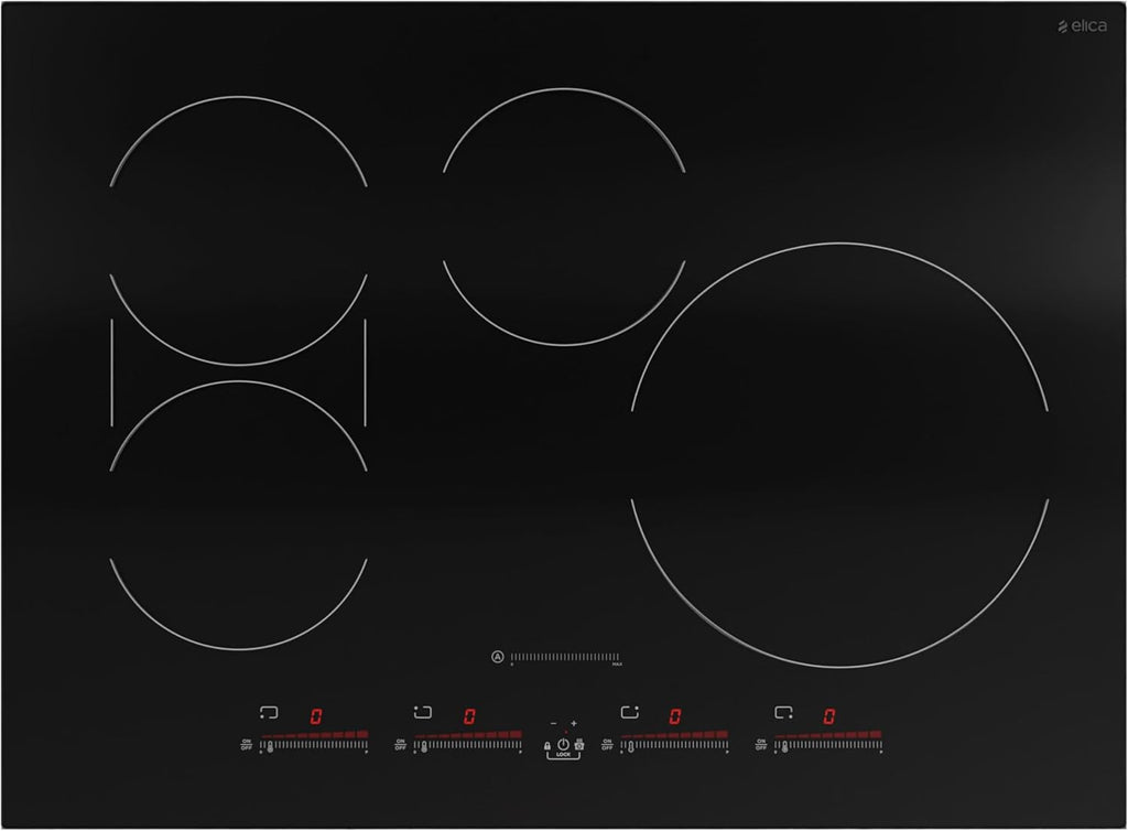 Elica EIV430 Volta 30 Inch Wide 4 Burner Induction Cooktop with Pot Detector - Black