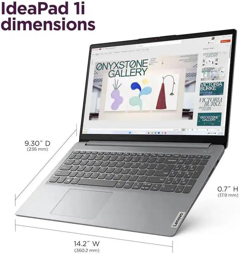 Lenovo IdeaPad 1i 15.6' Full HD Laptop|Intel Core i5-1335U|Intel Iris Xe Graphics|Webcam|Copilot|Grey| 16GB RAM | 256GB SSD |Windows 11 Home |Bundle with HDMI Cable