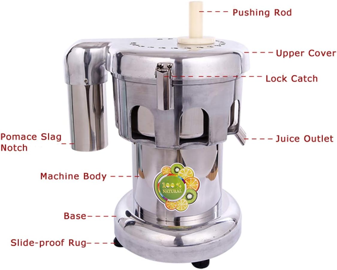 TECHTONGDA Commercial Juice Extractor Stainless Steel Juicer Extractor Fruit and Vegetable Juice Maker Squeezer 110V Heavy Duty Centrifugal Juicer Machine Extract 11-22lb per Minute Juice Amount
