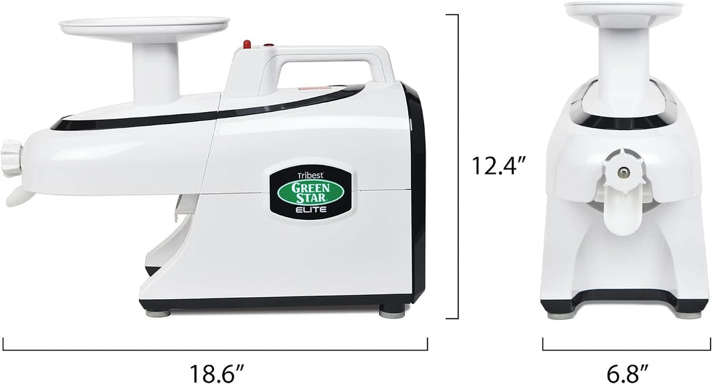 Tribest Greenstar GSE-5000 Elite Twin Gear Cold Press Slow Masticating Juicer (White)