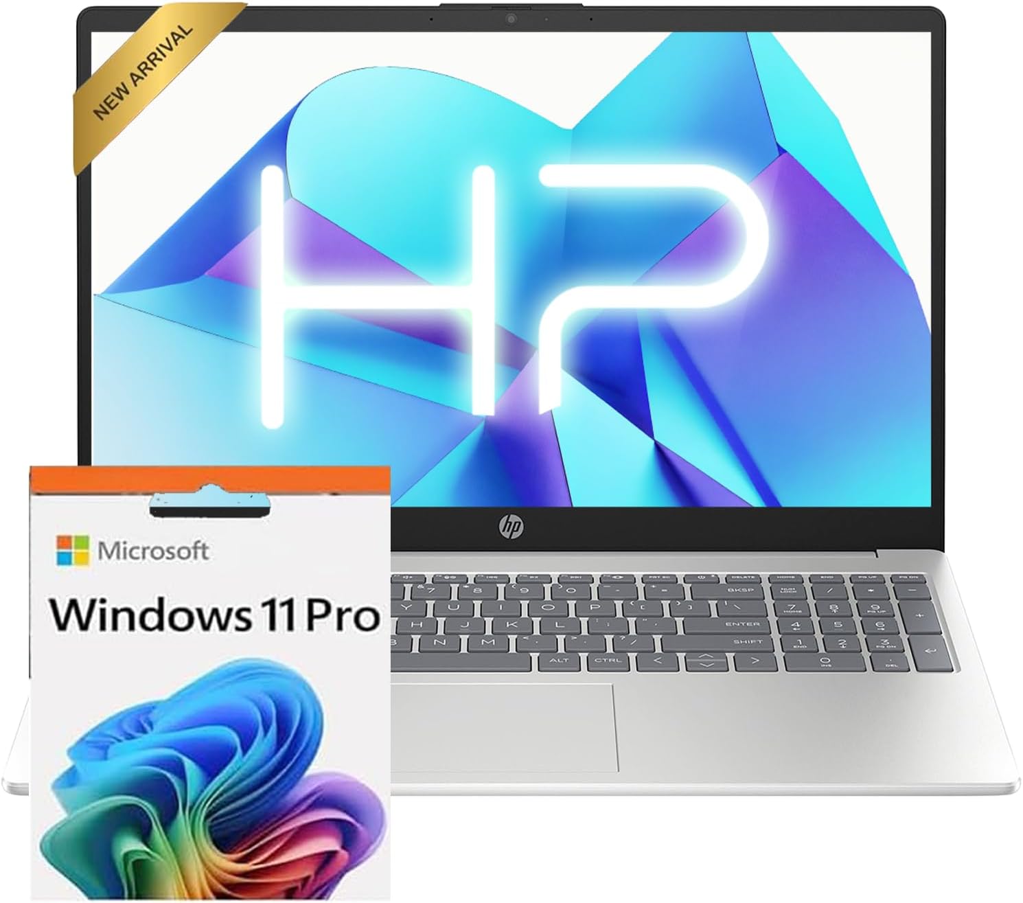 HP New 15.6 inch Laptop Computer, 2025/2026 Edition, Intel High-Performance 4 cores N100 CPU, 32GB RAM, 1TB SSD, Ultra-Quiet Design, Long Battery Life, Windows 11 Pro with Microsoft Office