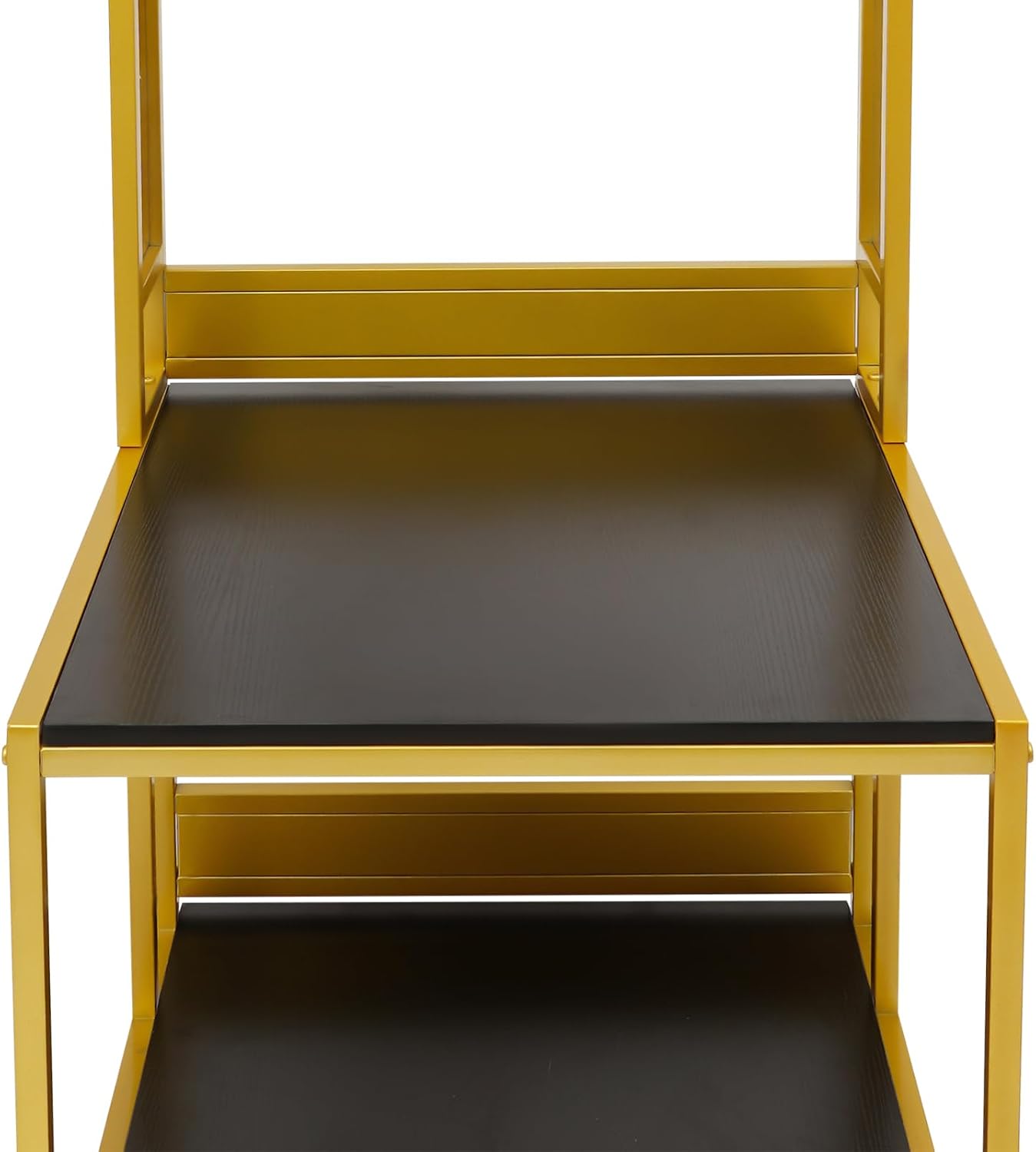 3D Printer Filament Storage Rack 3D Printer Stand with Double Layer, Heavy Duty Mobile Printer Table with Wheels for 3D Printing Station, Office, Workshop (Gold)