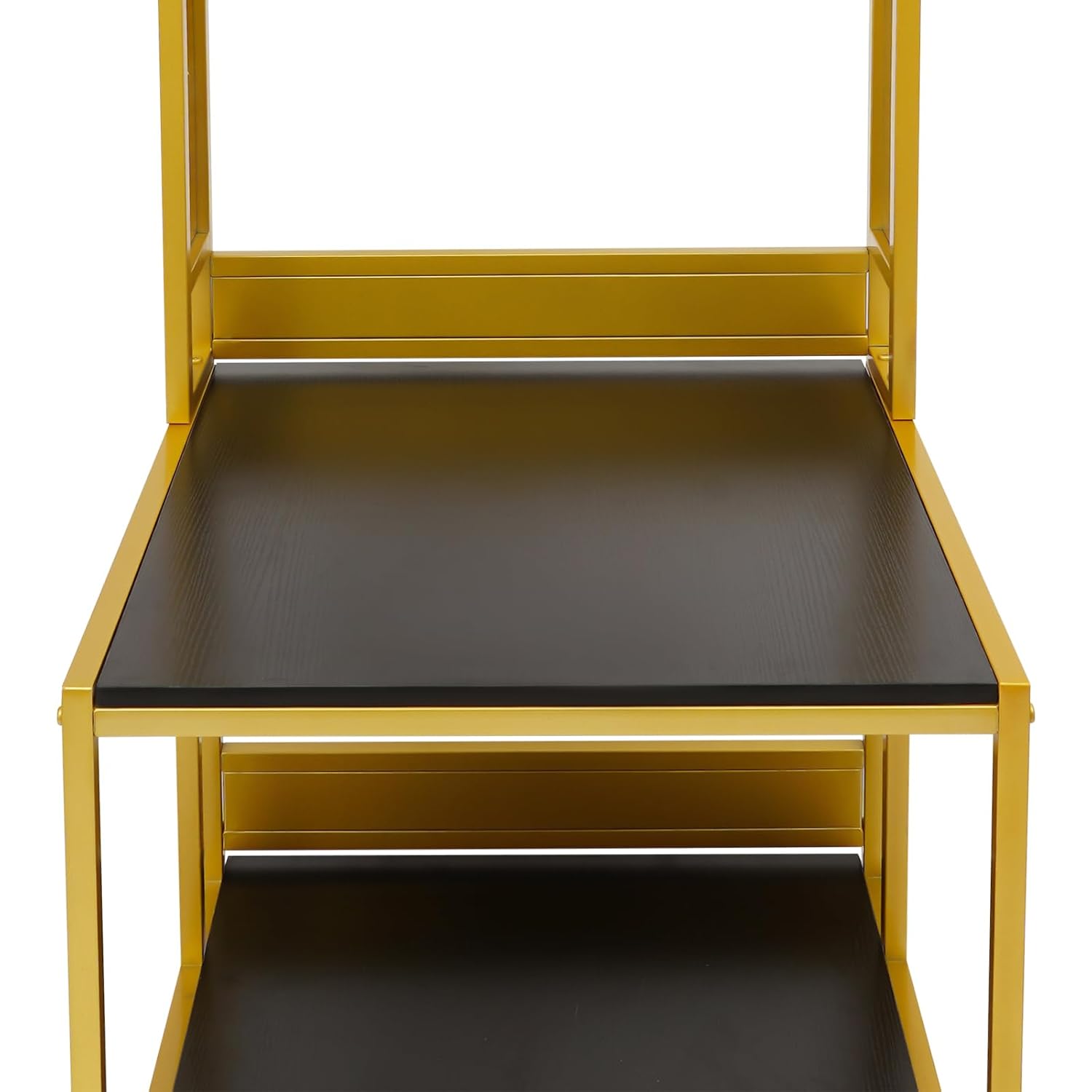 3D Printer Stand with Double Layer,2 Tiers 3D Printer Filament Storage Rack, Heavy Duty Mobile Printer Table with Wheels for Studios,Offices,Living Rooms,Garages(Gold)