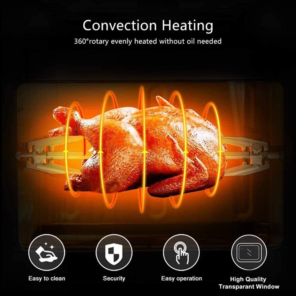12L Large Capacity Air Fryer 16-In-1 Air Fryer Oven Toaster Rotisserie And Dehydrator With LED Digital Touchscreen 1600W Countertop Oven Oil Free vision