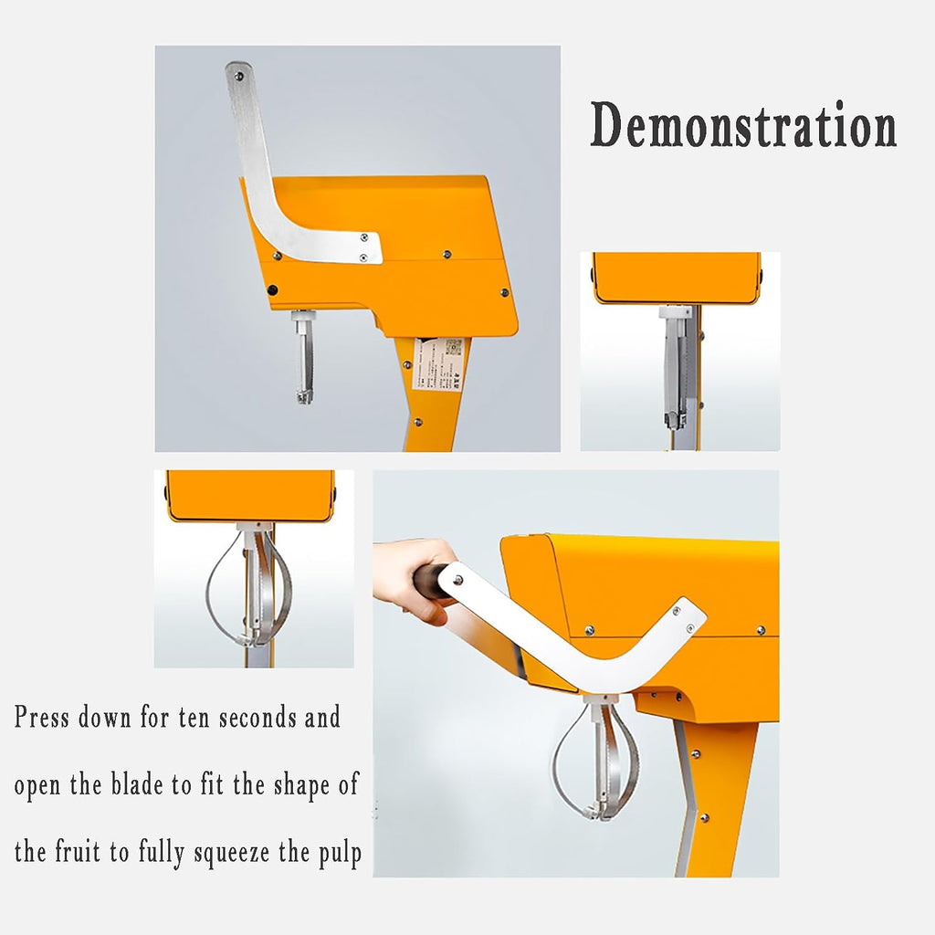 Commercial Juicer, Orange, Watermelon, Pineapple Juicer with Corer and Double Blades, No Peeling Required, 10S Fast Juicer, Suitable for Fruits with Diameters of Φ88-120mm