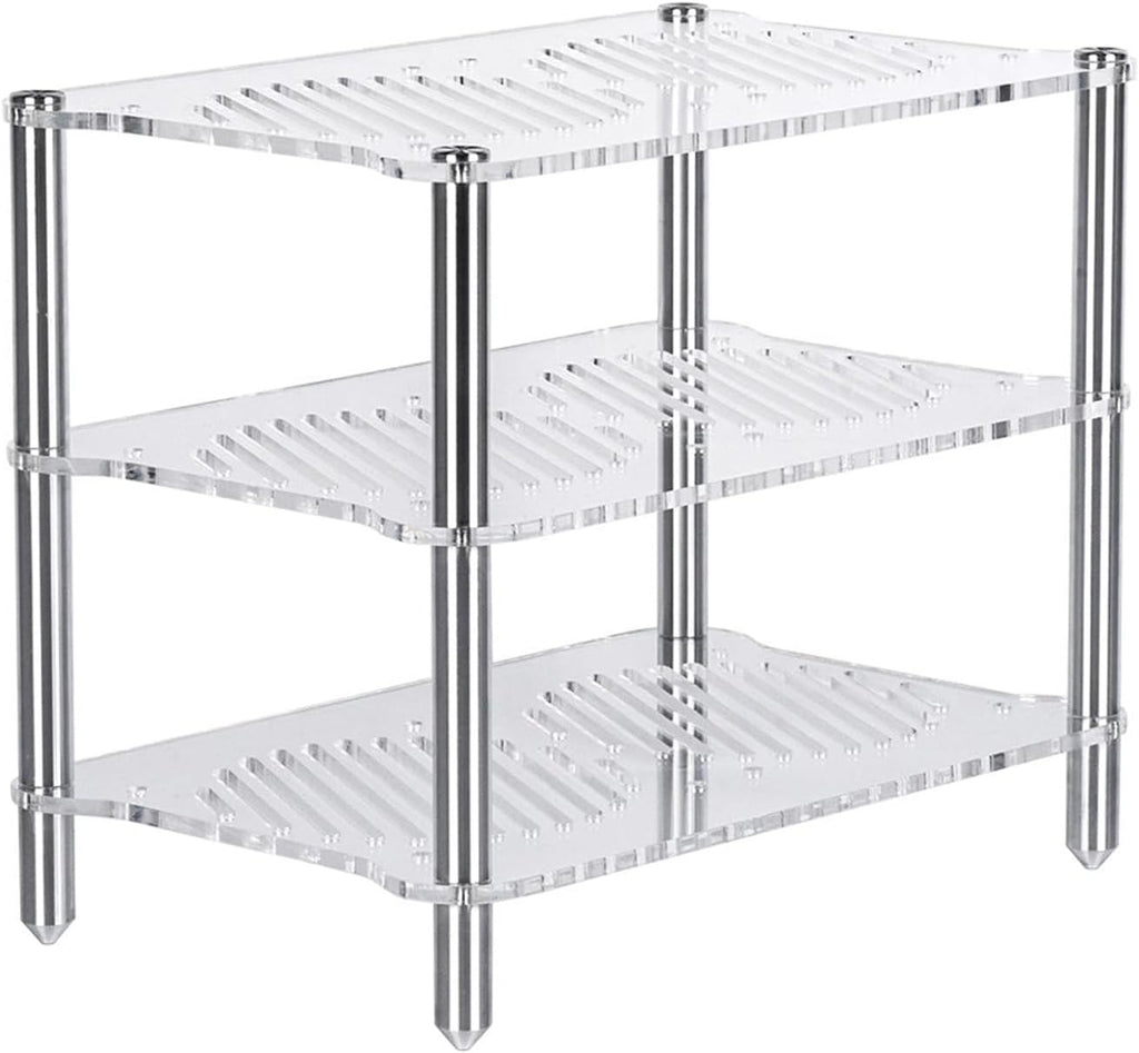 3-Tier AV Media Stand Corner Shelf Multifunctional Entertainment Center, AV Equipment Cabinet Display Stand, Audio Storage Rack for Living Gaming Room