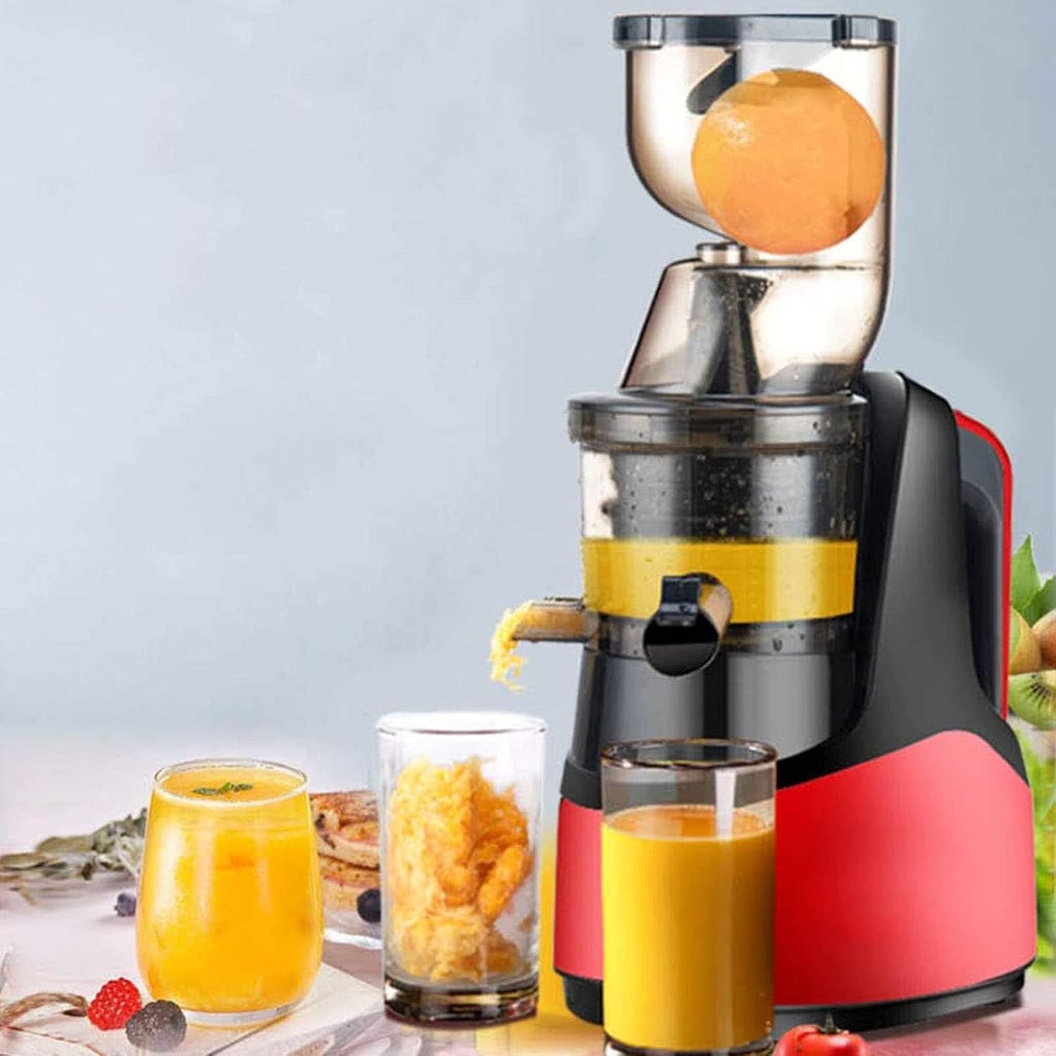 Juicer Machine, Household Automatic Fruit & Vegetable Extractor, Quick Juicing for Whole Fruits, Adjustable Thickness, Easy to Clean - for Home & Parties