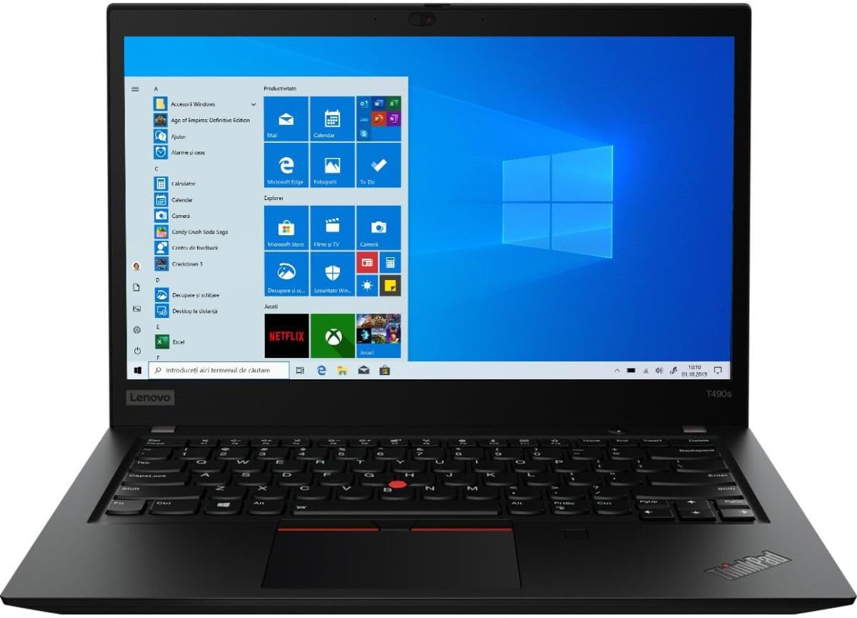 Lenovo ThinkPad T490s 14'' FHD Laptop Computer, Intel Quad-Core i7-8665U, 16GB RAM, 512GB SSD, Fingerprint, CAM, HDMI, Windows 11 Pro ThinkPad Laptop (Renewed)
