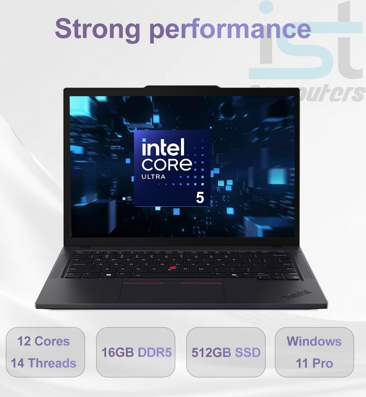 Lenovo ThinkPad T14 G6 Business AI PC Laptop, 14' FHD+ Touchscreen, Intel 12-Core Ultra 5 225U (> Ultra7 155U), 16GB DDR5, 512GB SSD, Thunderbolt 4, Backlit, Fingerprint, IR Webcam, Windows 11 Pro