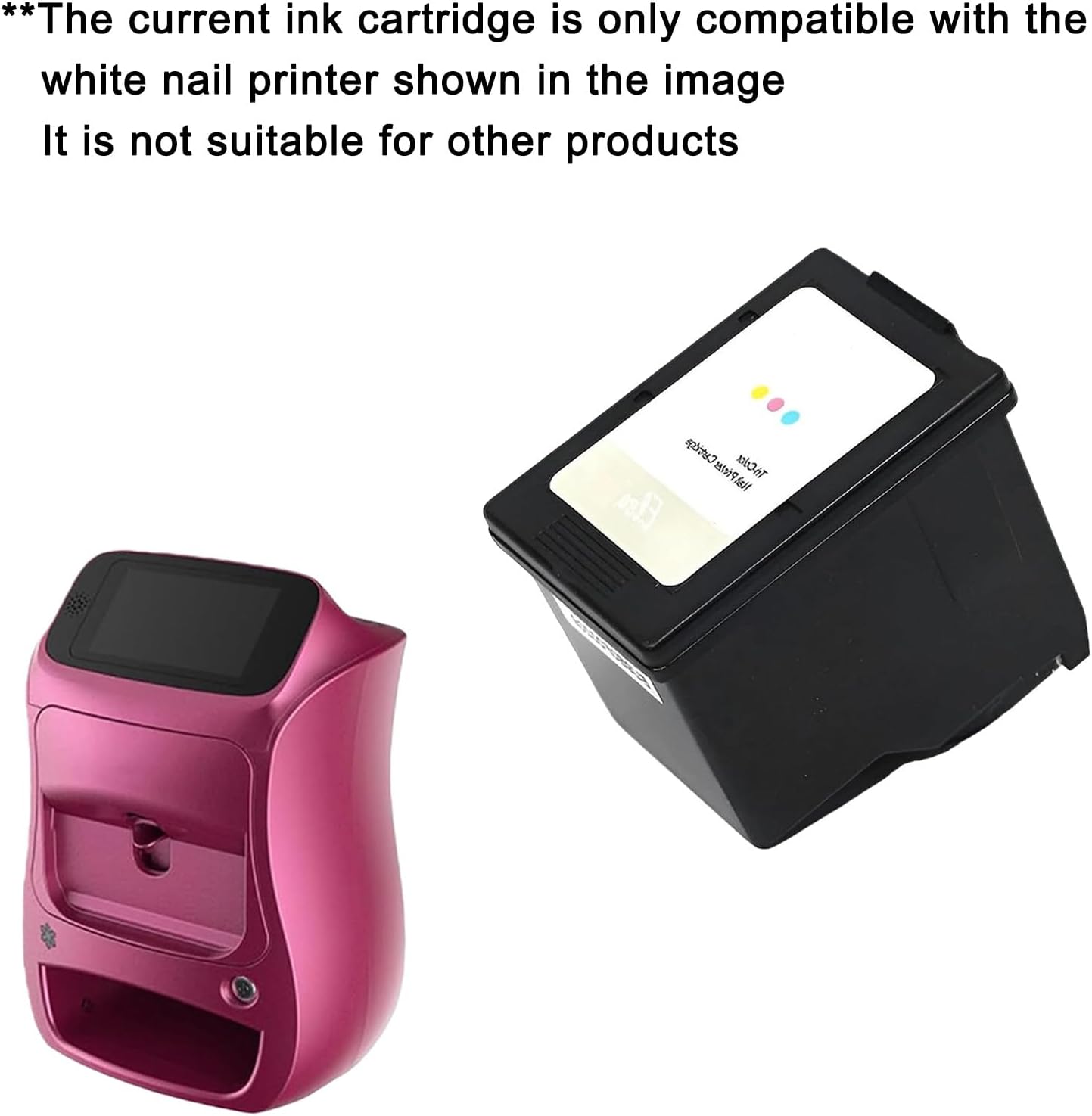 3D Nail Printer Printer Ink Cartridge, High-Definition Painting for 800 Nails, Replacement for Nail Art Equipment and for Girls' Home Beauty & Personal Care Pinkinkcartridge