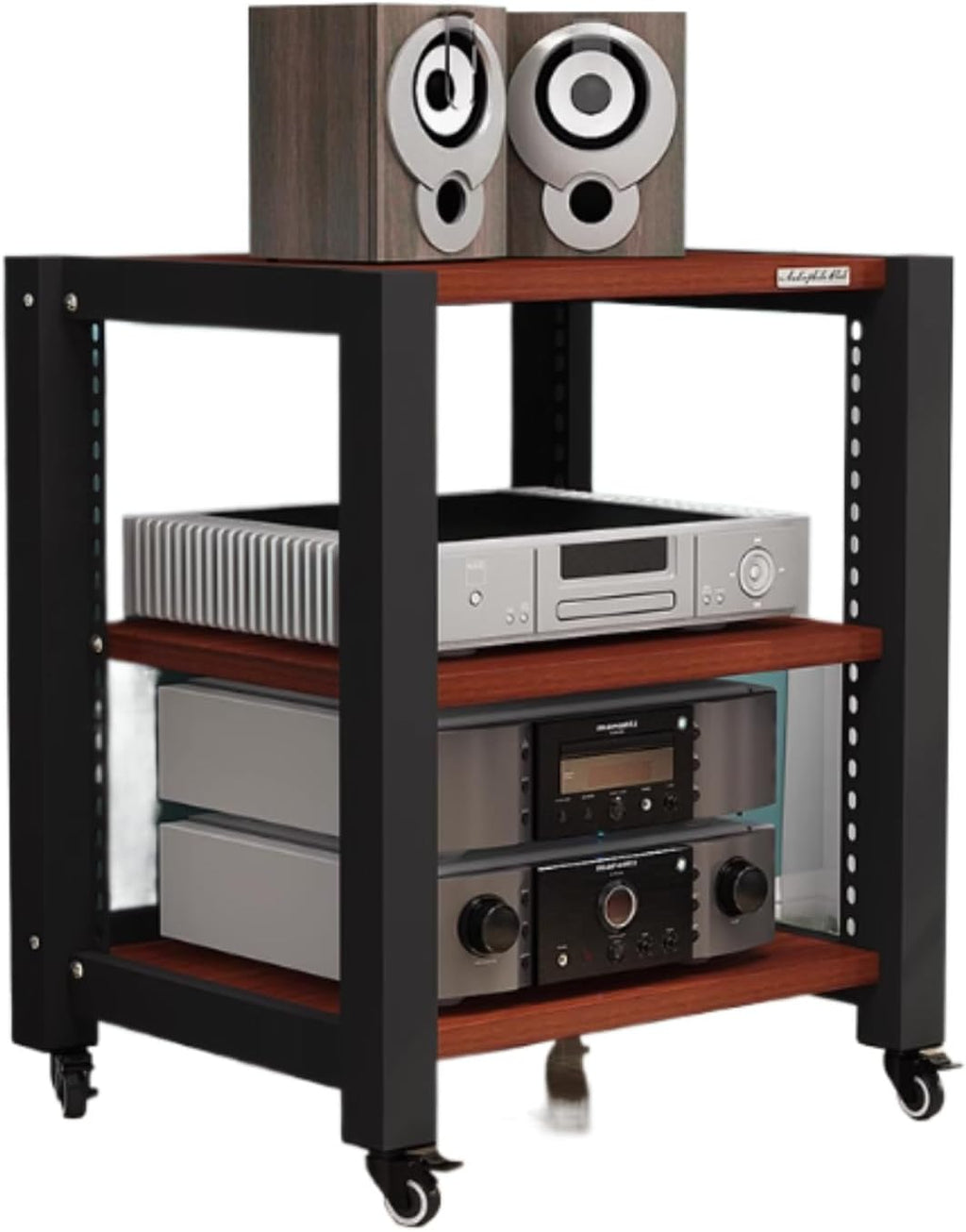 Stereo Racks and Brackets - Adjustable Shelves for Audio Equipment Rack Towers, Metal Frame Racks for Audio Equipment, Stereo Racks and Rack Organizers (Colour A, 3layer)