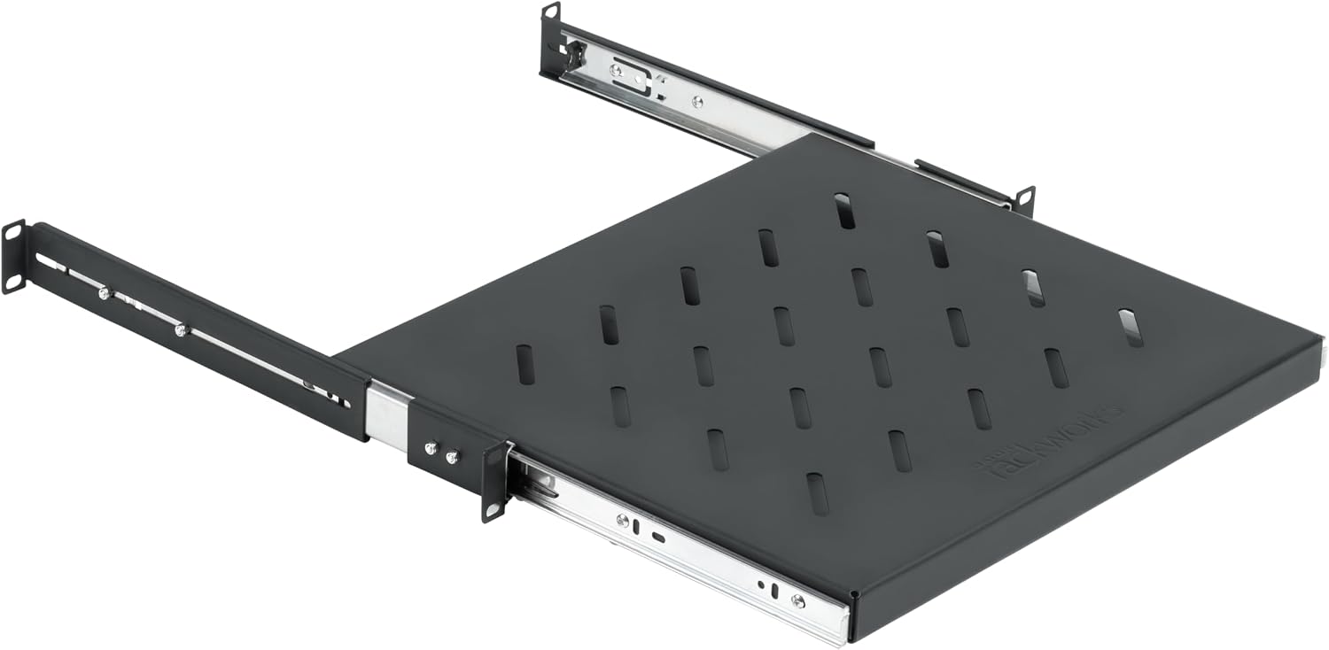 Gator Rackworks Universal Rack Mounting 1U Sliding Shelf with 13.8' Depth, (GRW-SHELF1SLD)