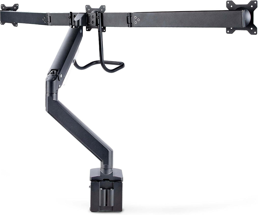 StarTech.com Desk Mount Triple Monitor Arm w/Crossbar for Up to Three 27in Screens, VESA 75x75/100x100, Tool-Less Arm Adjustments
