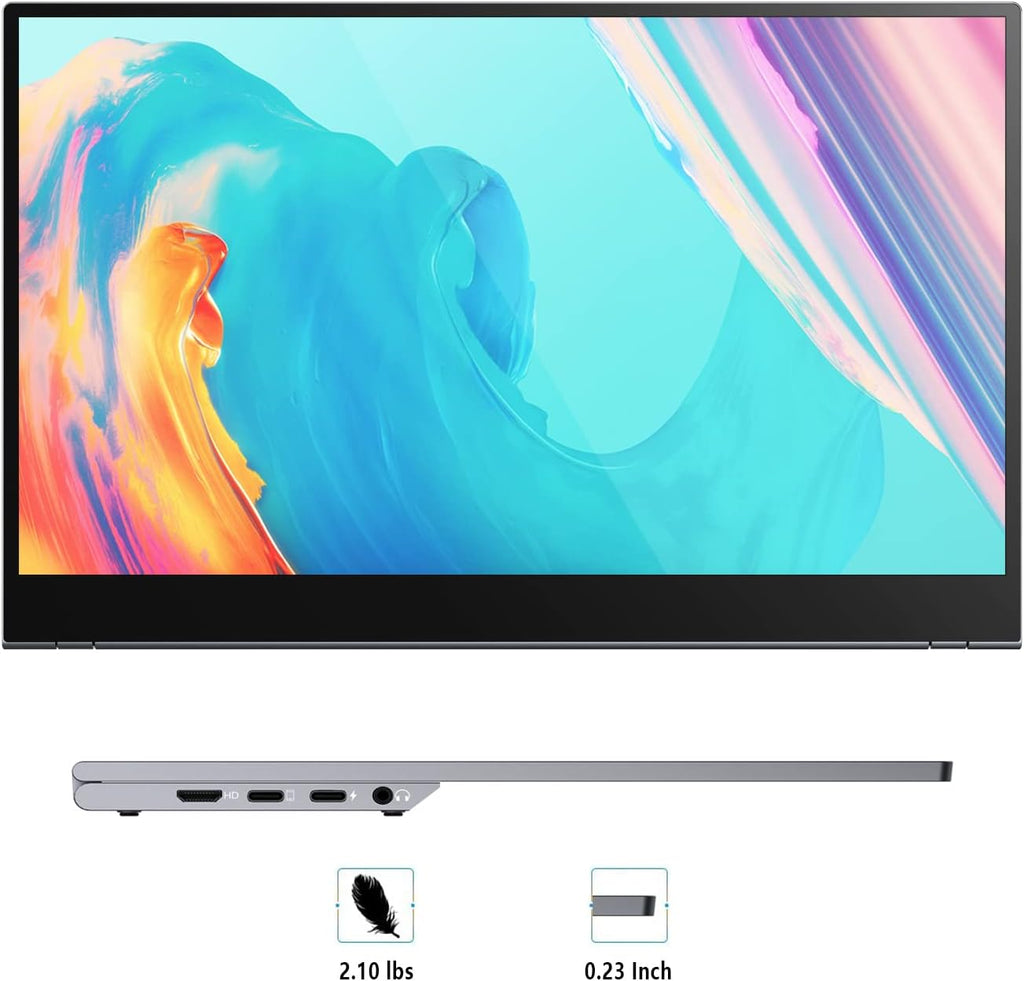 15.6' 4K Portable Monitor, Touchscreen UHD IPS Display,100% sRGB, USB-C/HDMI Laptop Display, Dual Speakers, Aluminum Alloy, Compatible with Laptop, PC, Smartphone, PS4/5, Xbox, Switch