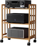 Audio Rack Cabinet for Home Theater/Meeting Room/Store, Corner Record Player Table/TV Stand for DVD & Books & Projectors, Audio Video Equipment Rack(80cm/31.5in)