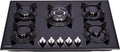 Gas Cooktop 30 Inch, Built-in Tempered Glass Gas Stovetop 5 High Efficiency Burners Gas Stove Top Propane/Natural Gas Convertible Gas Hob (Black)
