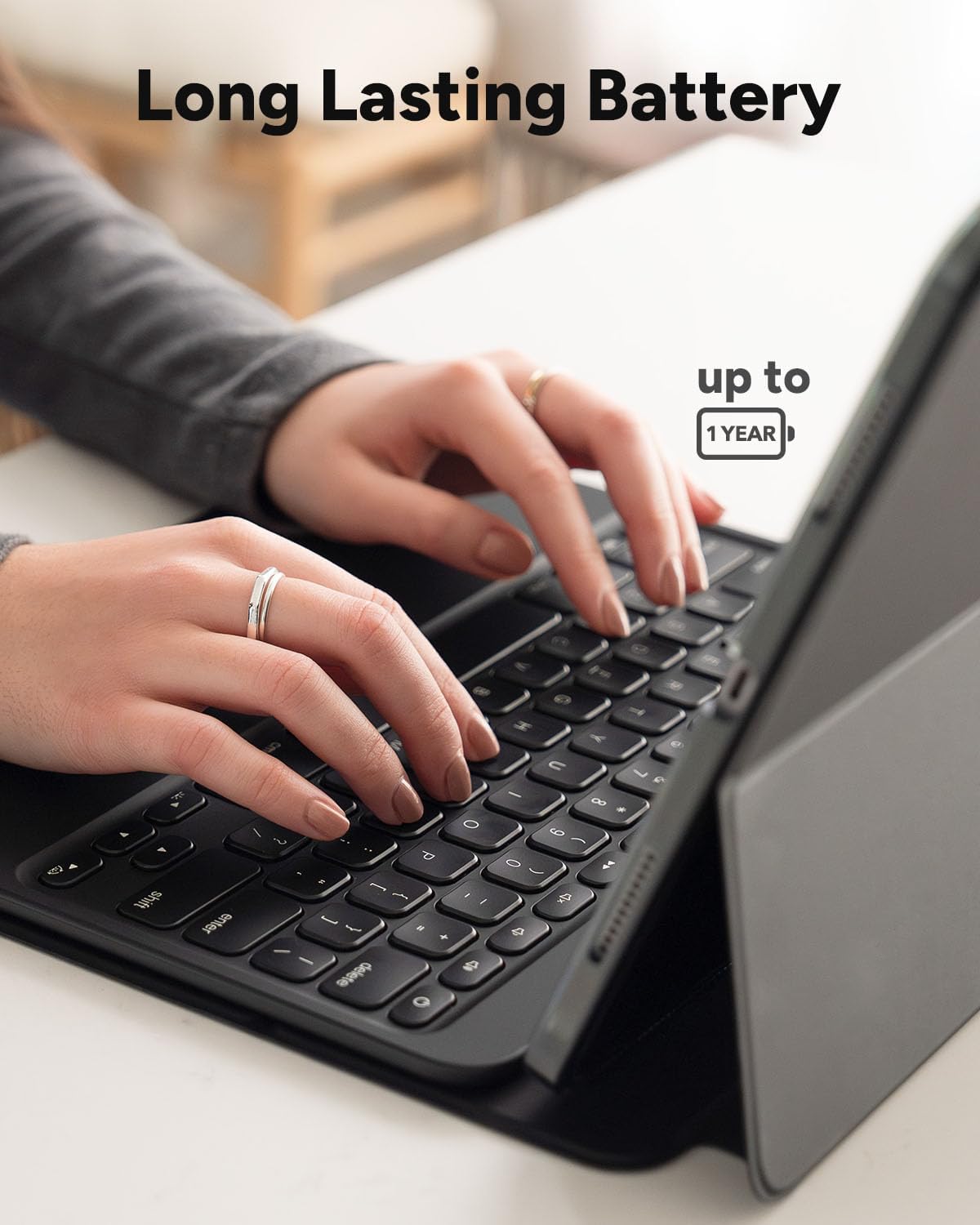 ZAGG Pro Keys 2 iPad Pro 13' (M5)/ Pro 13' (M4) Keyboard Case - Wireless Keyboard & Detachable Folio Case | Laptop-Style Backlit Keys, Multi-Pairing Bluetooth, 6.6 ft Drop Protection