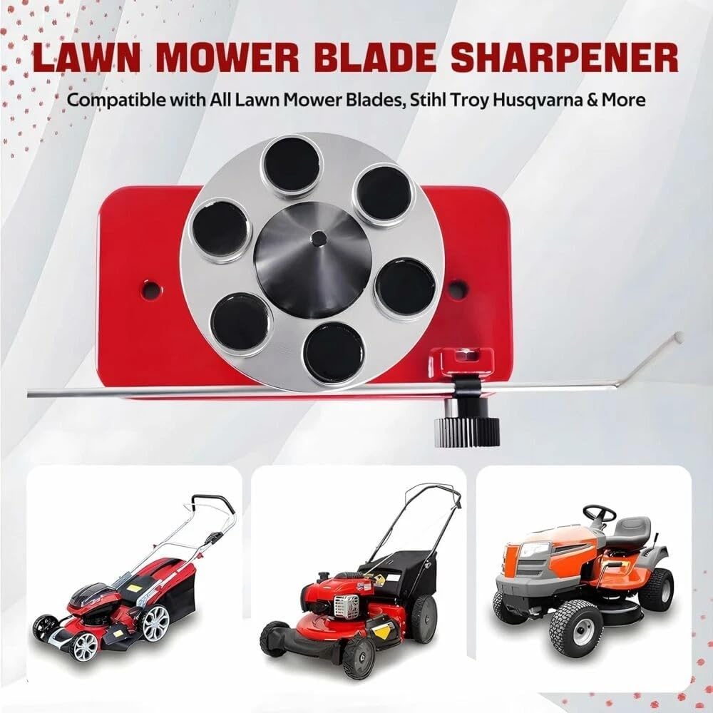 Lawn Mower Blade Sharpener & Magnetic Balancer Kit, 15°-45° Adjustable, Replacement for BARTOO OEM