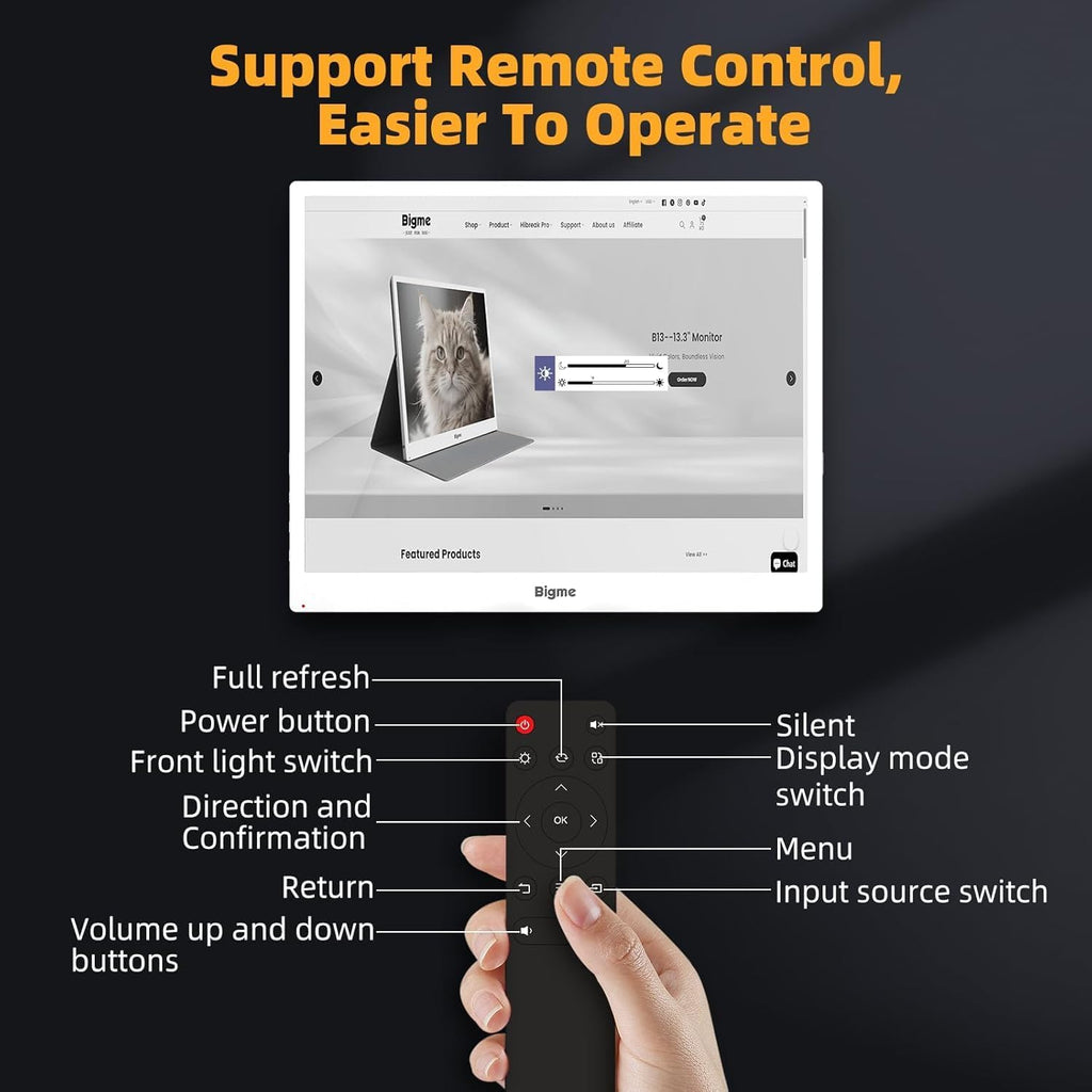 Bigme B13 Color Epaper Monitor 13.3 Inch, 2 x Type C and 1 x Mini HDMI Ports, Built-in Speakers