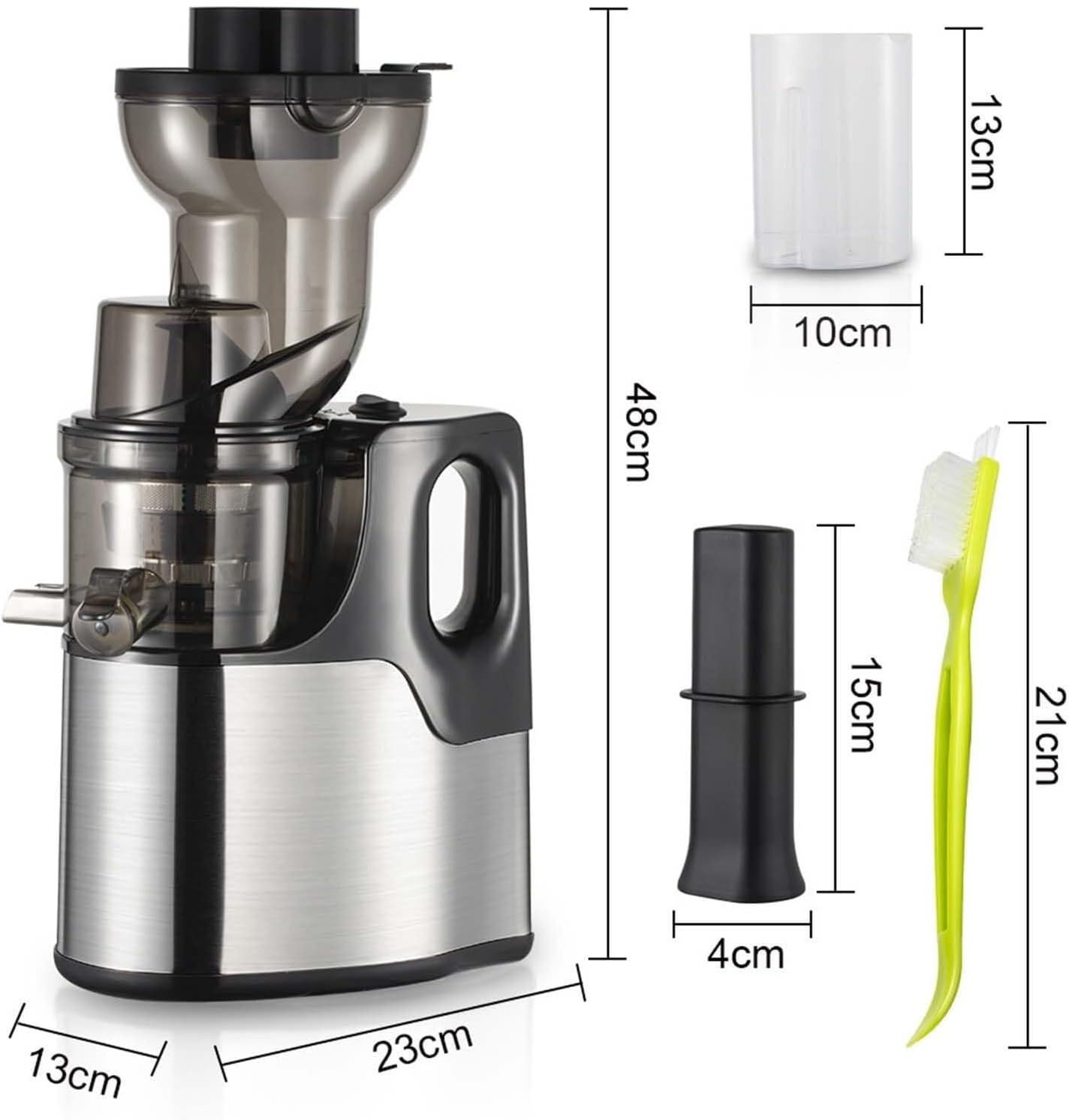150W Electric Juicer, With Large Feed Chute, Pulp Control, Easy-To-Clean Brush - Fruit And Vegetable