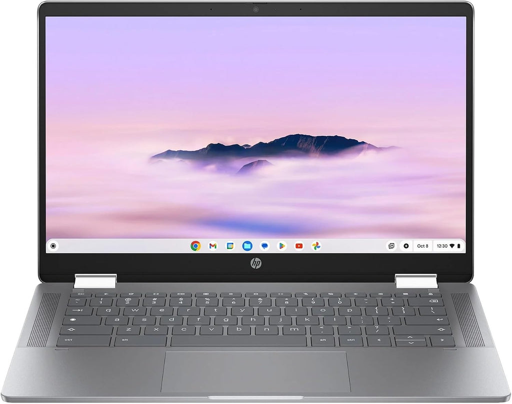 HP 14b Convertible 2-in-1 Chromebook Plus in Meteor Silver 14' Touch FHD Intel i3 8-Core up to 3.80GHz 8GB Ram 128GB 4K Graphics WiFi 6 Chrome OS (14b -i3 - Renewed)