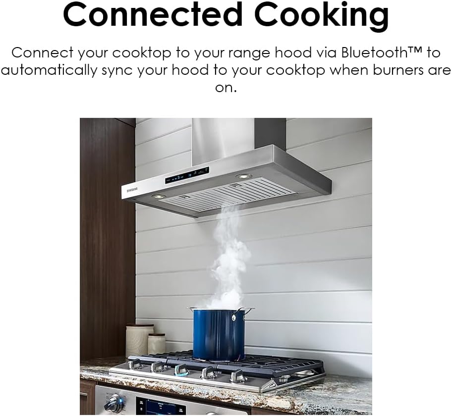 SAMSUNG 30' Built In Smart Gas Cooktop with 22K BTU Dual Power Burner, 5 Burners, Stainless Steel, NA30N7755TS/AA