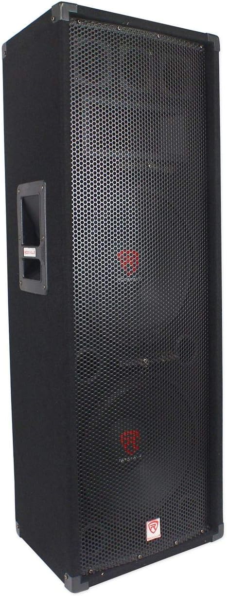 Rockville RSG12.2 Dual 12' Passive DJ/Pro Audio PA Speaker, 2000W Peak/1000W RMS, 3-Way 8-Ohm, MDF Enclosure, Steel Grille, for DJs, Bands & Live Events