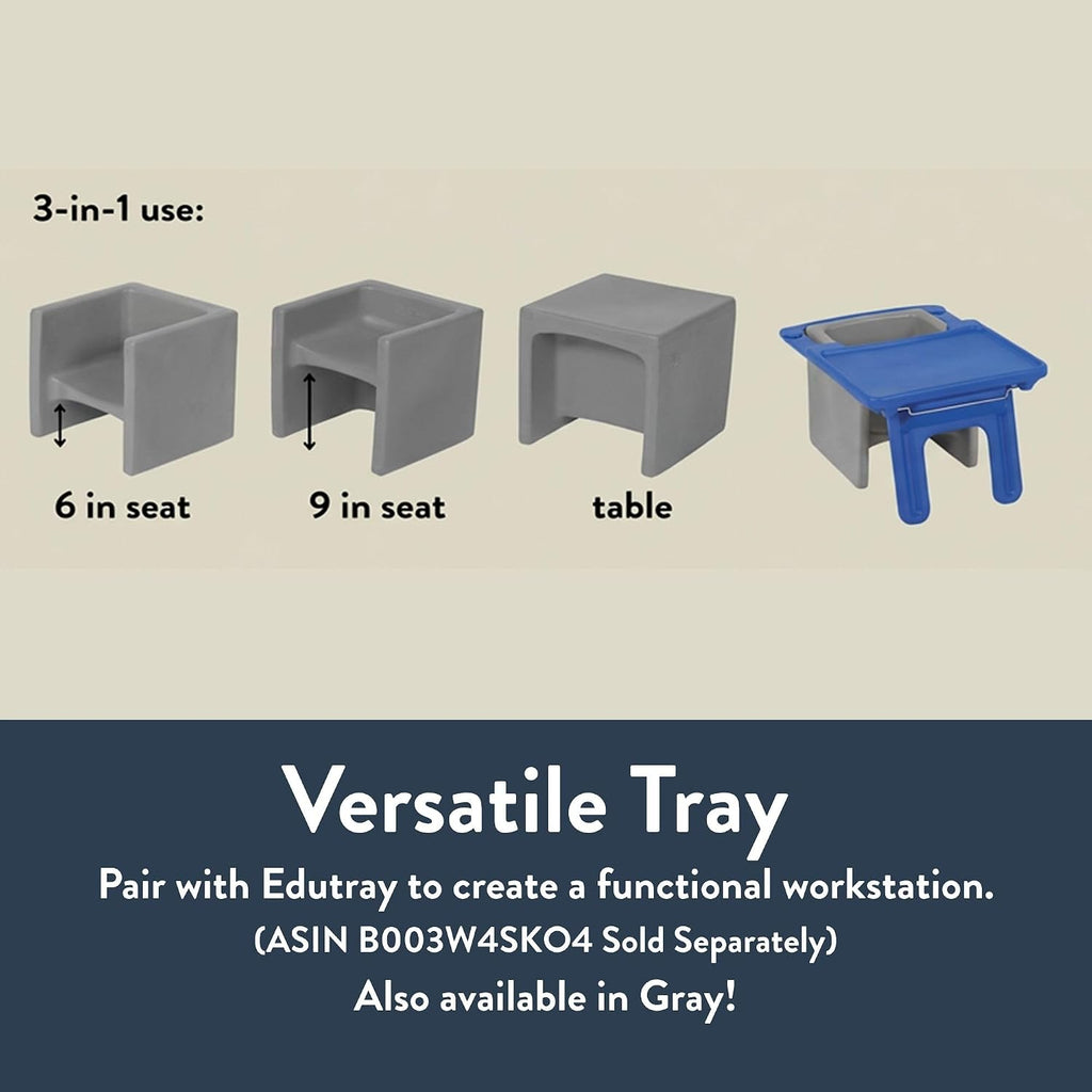 Children's Factory 3-in-1 Cube Chair for Kids, Flexible Seating Classroom Furniture, 4-Pack