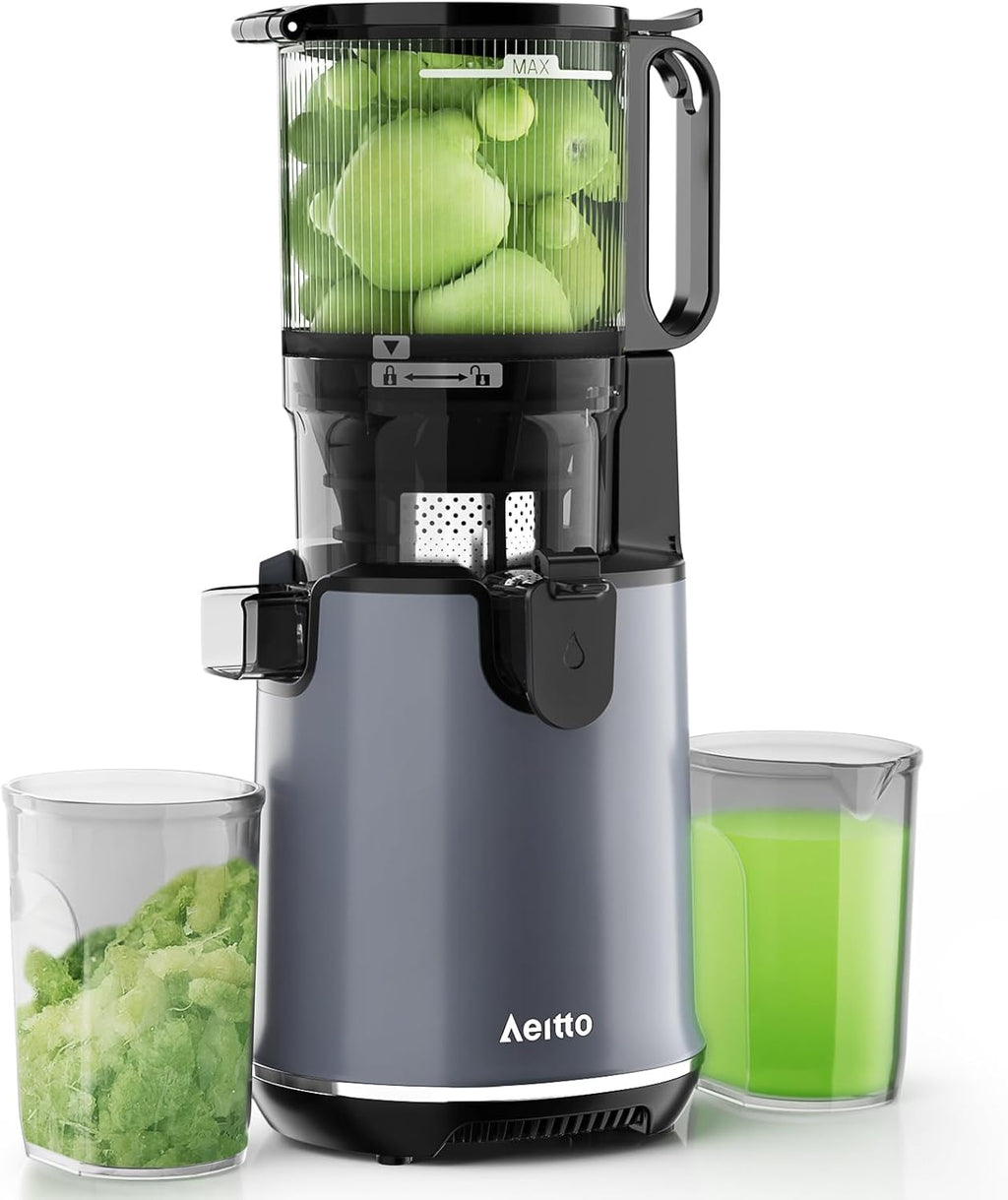 Aeitto Juicer Machines, 5.3' Extra Wide Mouth, Cold Press Juicer, Easy to Clean,High Juice Yield