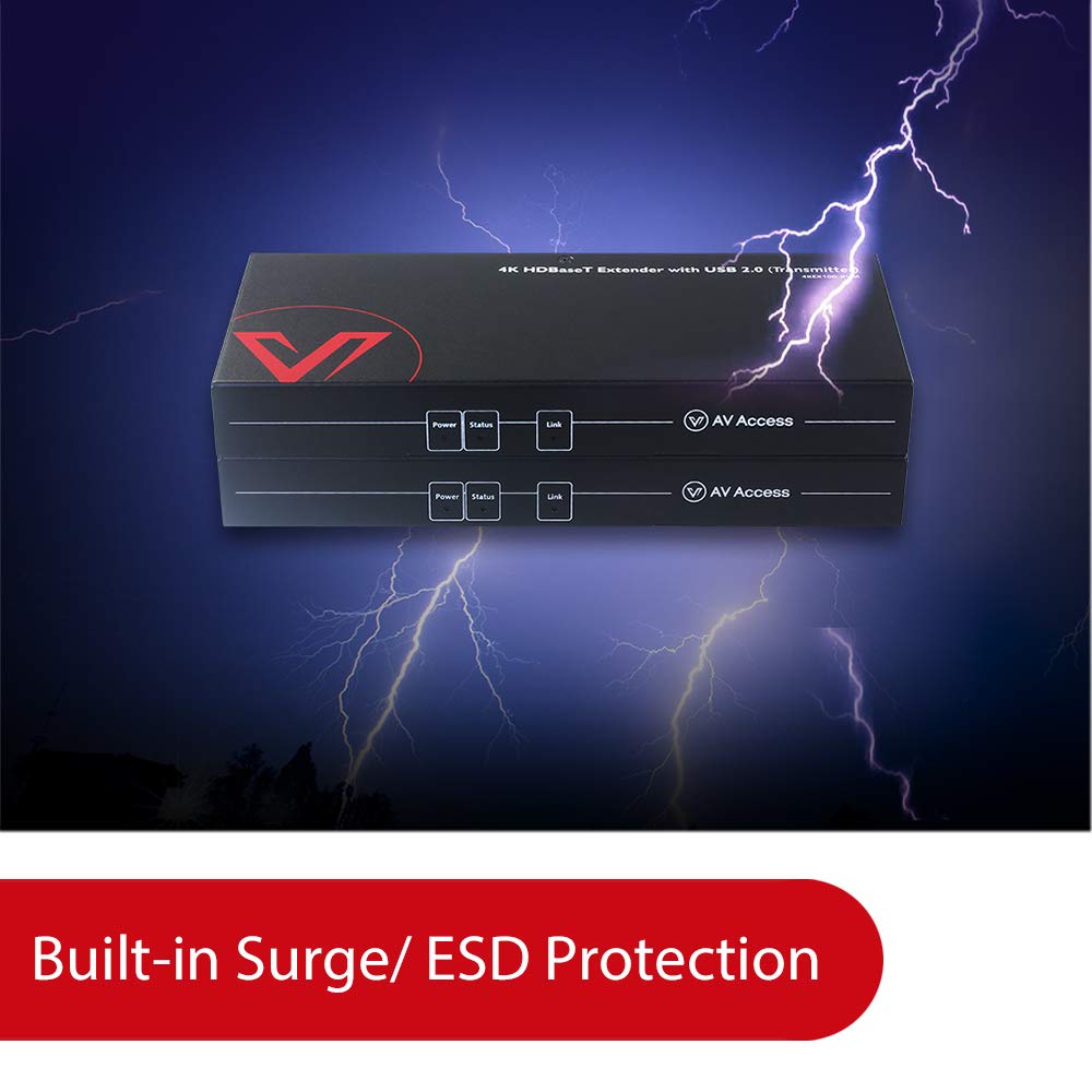 HDMI USB KVM Extender Dual Monitor Over Cat5e/6/6a/7 up to 1080p@60Hz 197ft, Zero Latency Extended Dual View, Display 2 Monitors with 4 USB 2.0 Ports for Keyboard/Mouse, HDCP 1.4, PoC, Plug and Play