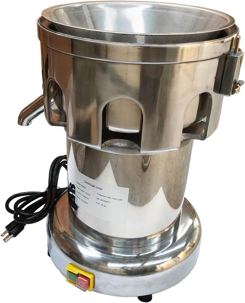 TECHTONGDA Commercial Juice Extractor Stainless Steel Juicer Extractor Fruit and Vegetable Juice Maker Squeezer 110V Heavy Duty Centrifugal Juicer Machine Extract 11-22lb per Minute Juice Amount