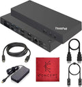 Lenovo 40AN0135US Thunderbolt 3 Dock Gen 2 Dual UHD 4K Display - Thinkpad Docking Station Dual Monitor with 135W Slim Tip Adap TER, USB-C Cable, HDMI, DP & TB3 Cable, Cleaning Cloth (Renewed)