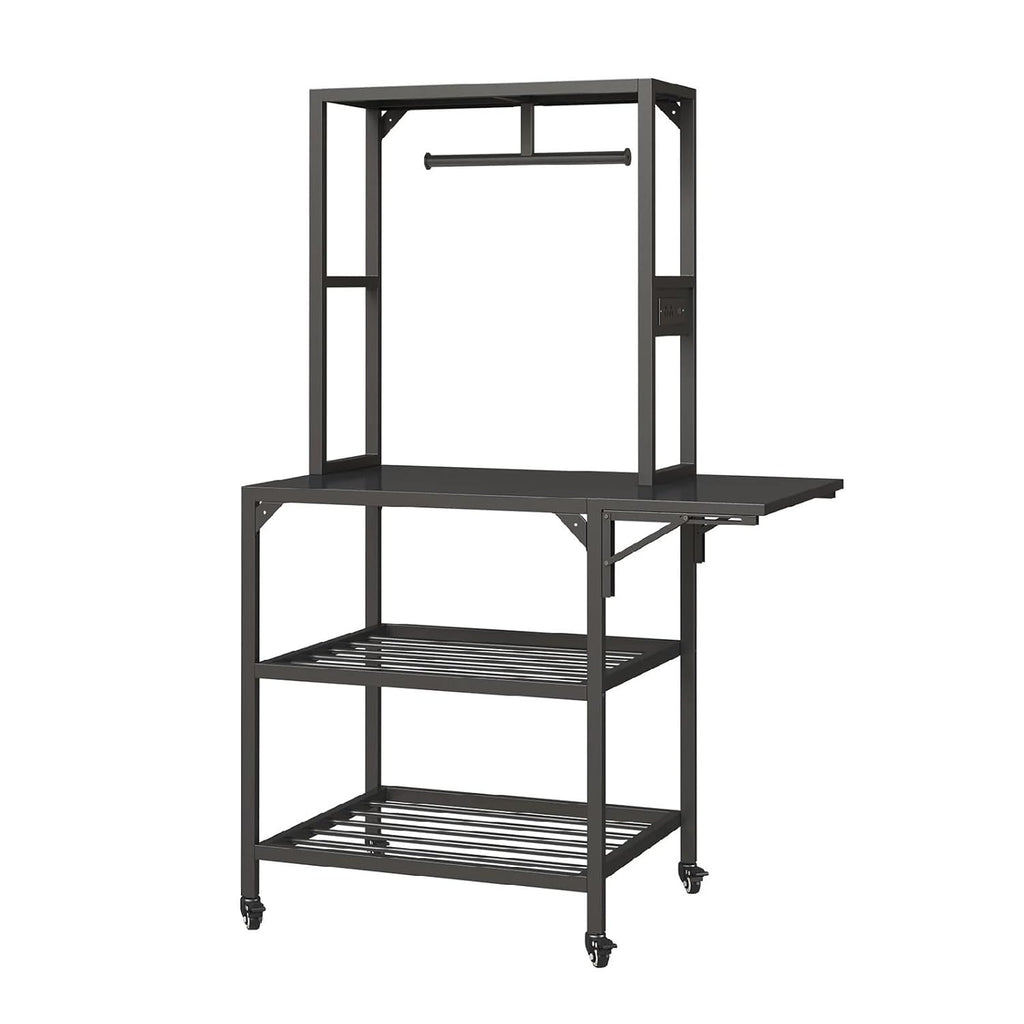3D Printer Stand, Heavy Duty Table with Filament Storage Rack, T-Shaped Spools Holder with Wheels, Print