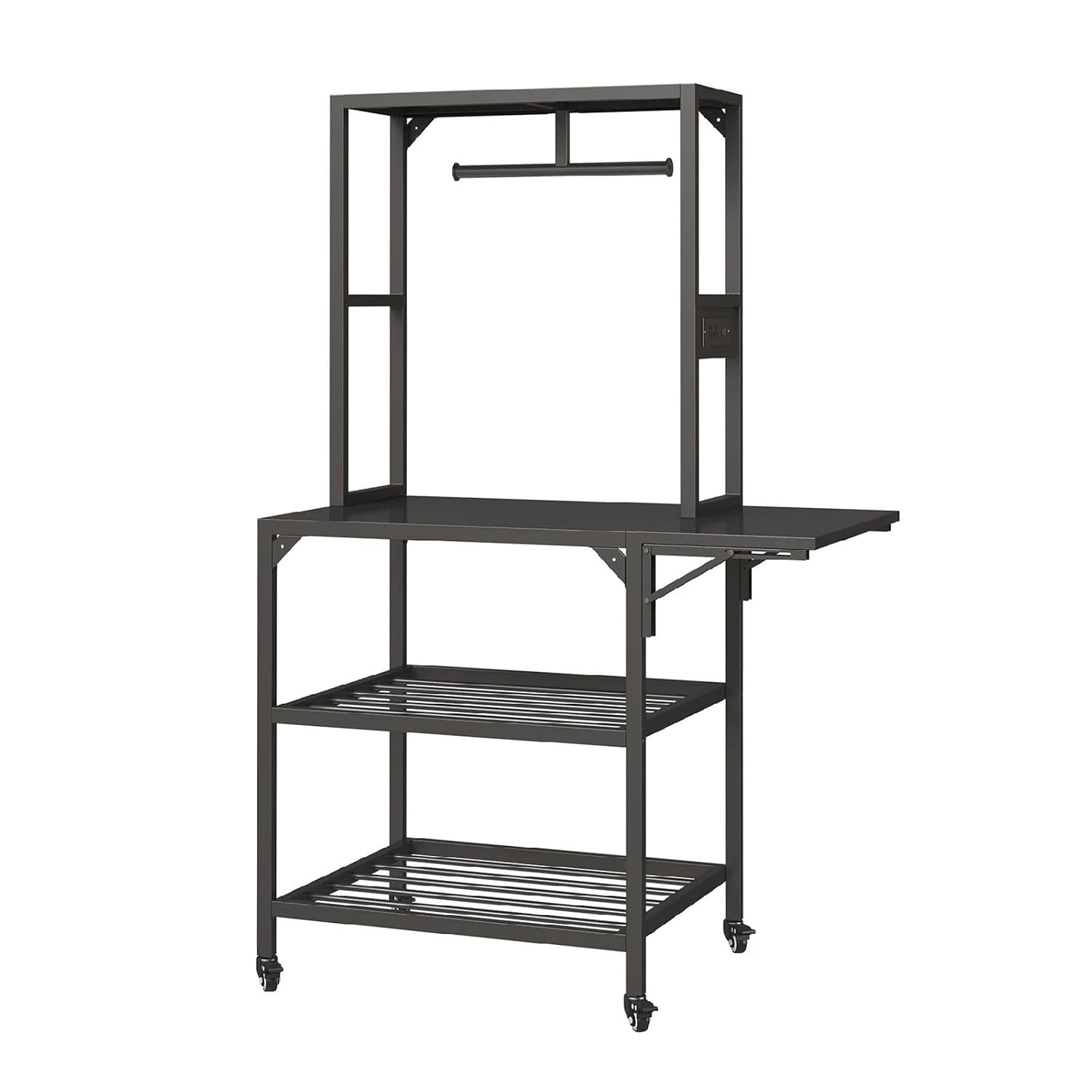 3D Printer Stand, Heavy Duty Table with Filament Storage Rack, T-Shaped Spools Holder with Wheels, Print