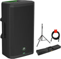 Mackie Thrash212 GO 12' 300W Powered PA Loudspeaker System with Auray 51' Speaker Stand Bag, Auray Steel Speaker Stand with Tripod Base and 20-Inch XLR-XLR Audio Cable