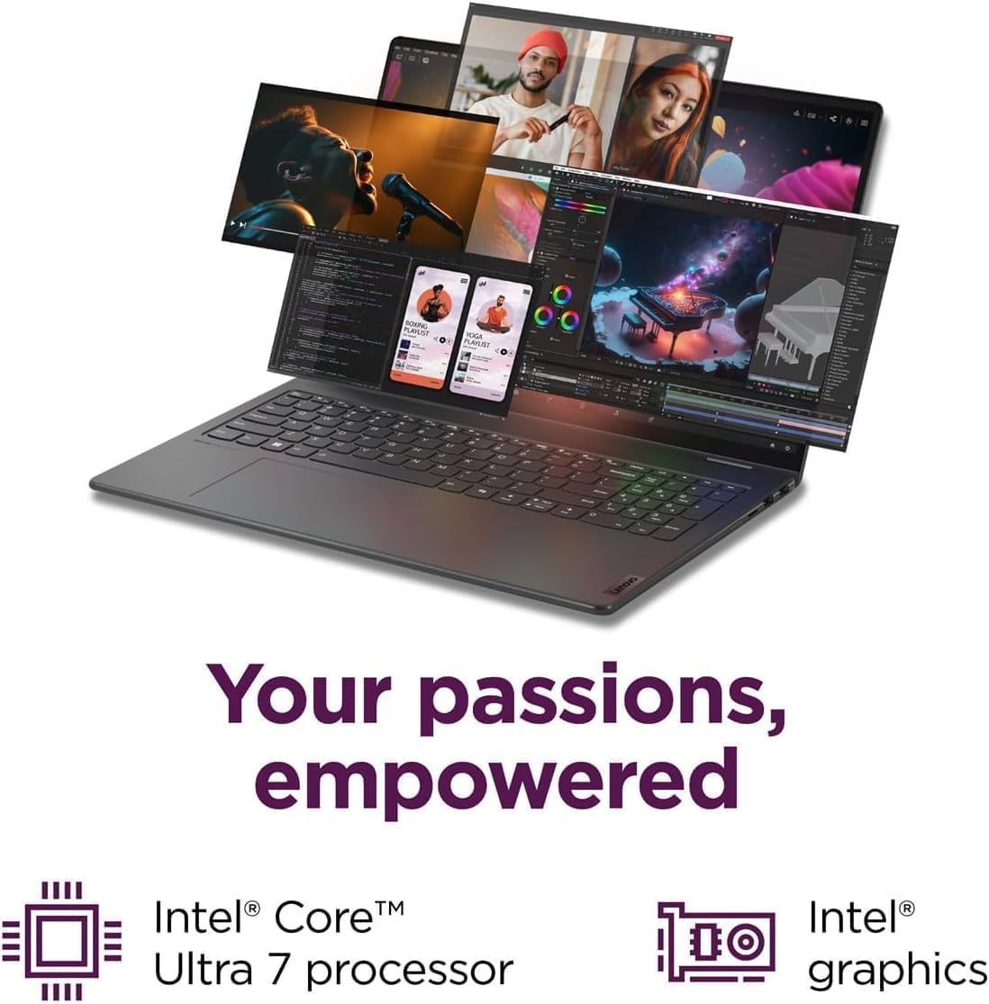 Lenovo Yoga 7i 2-in-1 AI Business Laptop (16' FHD+ Touchscreen, Intel Ultra 7 155U (Beat i7-1355U), 16GB DDR5 RAM, 1TB SSD), Backlit, FHD IR Webcam, Fingerprint ,Thunderbolt 4, Win 11 Home, AI PC