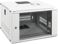 Tecmojo 6U Wall Mount Rack Network Cabinet for 19' IT Equipment,with Lockable Glass Door and Side Panels,Cooling Fan,17.7inch Depth,White