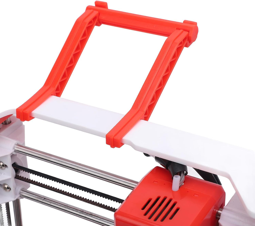 Mini 3D Printer - PLA/TPU Filament | 100x100x100mm Printing Size | 0.4mm Nozzle | Fully Open Source | Support STL Formats | 3D Printing Machine for Kids and Beginners (Orange White)