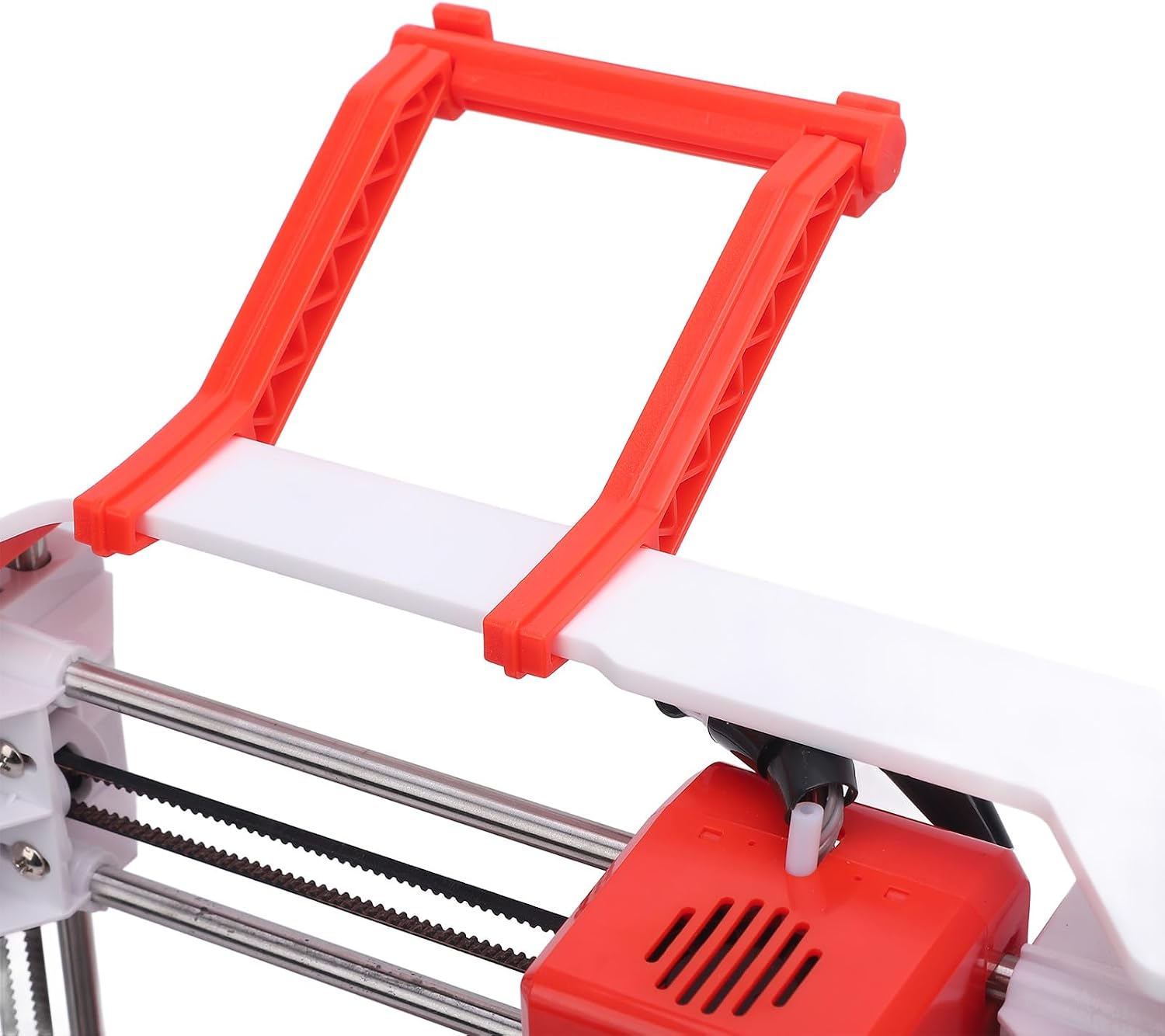 Mini 3D Printer - PLA/TPU Filament | 100x100x100mm Printing Size | 0.4mm Nozzle | Fully Open Source | Support STL Formats | 3D Printing Machine for Kids and Beginners (Orange White)