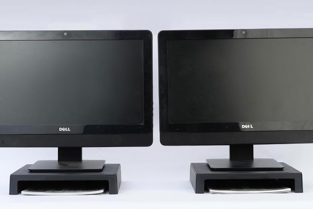 Vu Ryte Stackable 2 Inch Computer Monitor Riser Stand, VuRyser 2, Black, VUR 4855 (24-Pack)