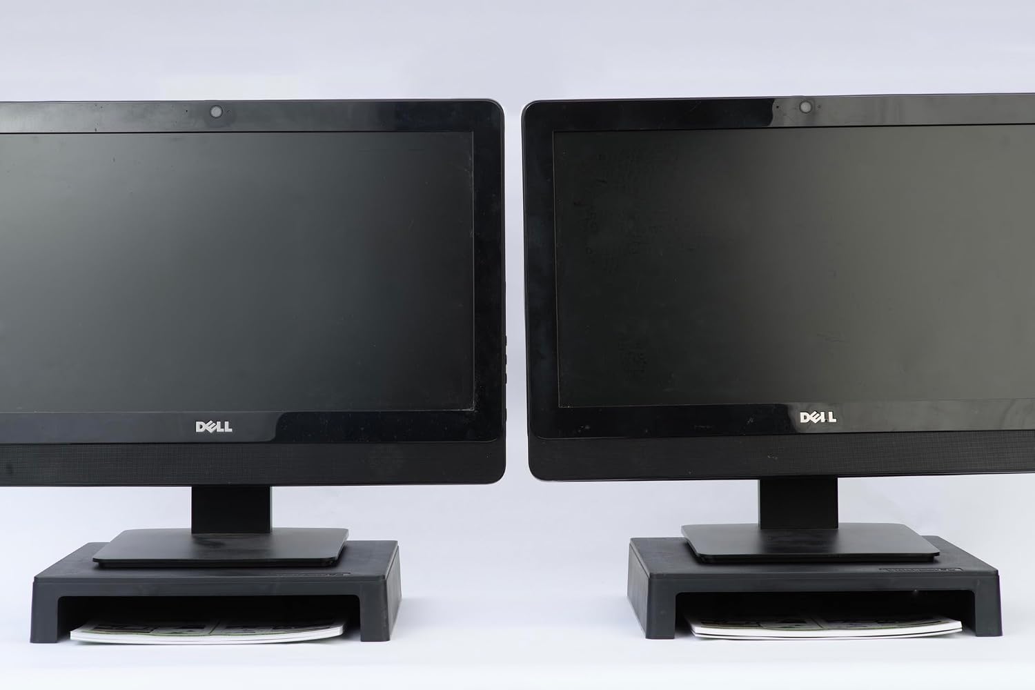 Vu Ryte Stackable 2 Inch Computer Monitor Riser Stand, VuRyser 2, Black, VUR 4855 (24-Pack)